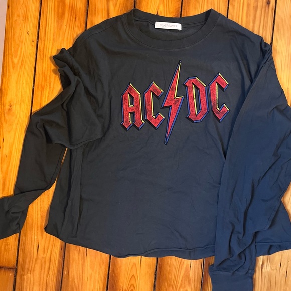 Daydreamer AC/DC Long Sleeve Cropped Shirt - Picture 3 of 6